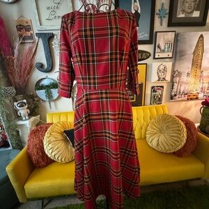 Plaid Red Dress from Collectif